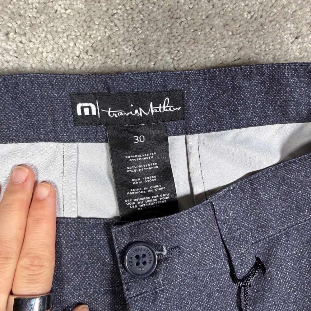 NWT Travis Mathew Men's 30 Prestige Lifestyle Performance Hybrid Shorts Blue - Picture 6 of 9